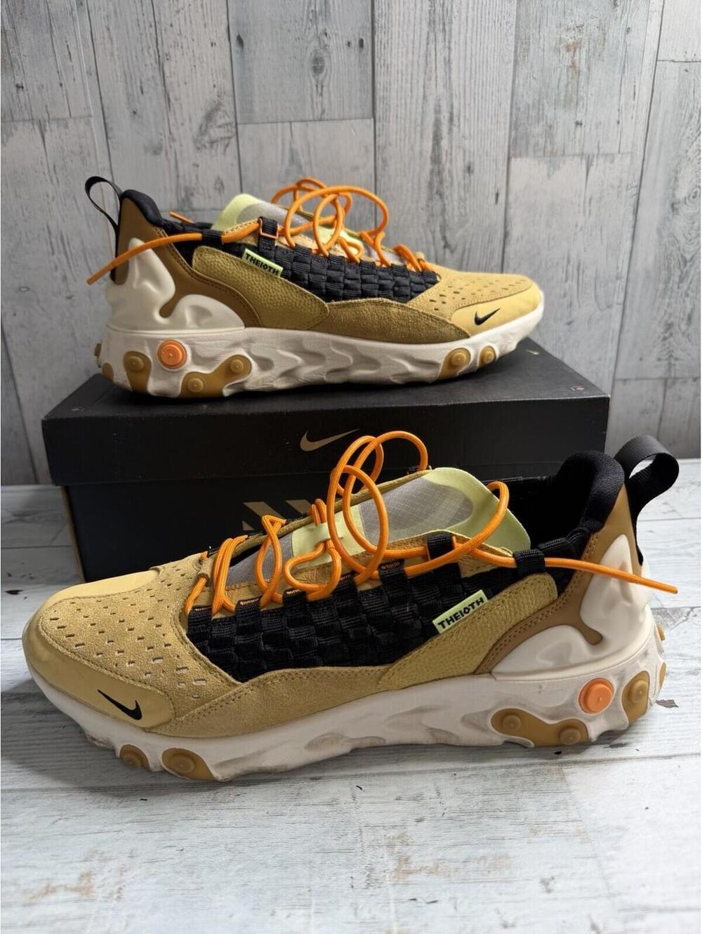 Nike Men’s Athletic Shoes in Mustard Yellow, Orange & Black